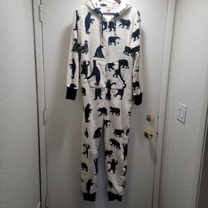 Little Blue House Animal Print Onesie